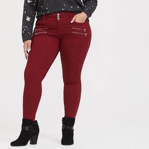 Torrid Super Stretch Dark Red Jegging